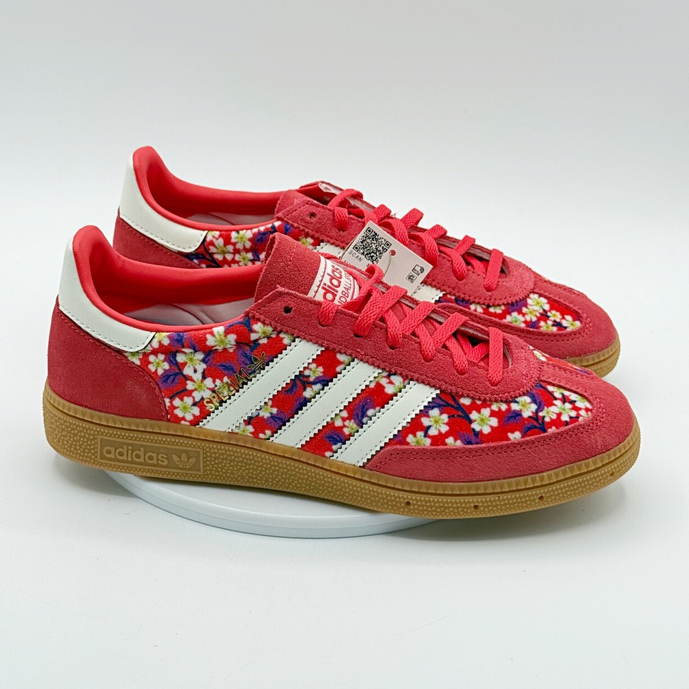 Adidas Handball Spezial X Liberty London Size 6.5 GS Red/White Floral JR3883 NEW